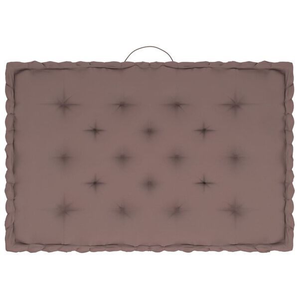 vidaXL hynder til pallesofa 6 stk. bomuld gr&aring;brun