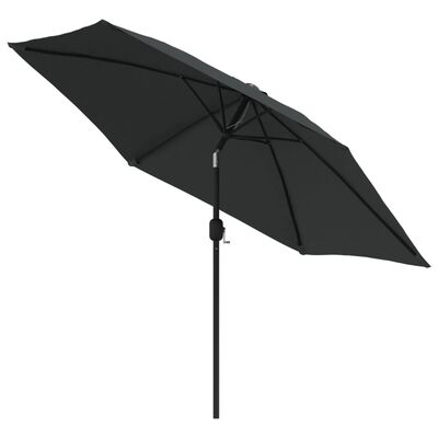vidaXL udendørs parasol med metalstang 300 cm antracitgrå