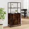 vidaXL skab sonoma-eg 68x35x139 cm konstrueret træ og metal