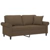 vidaXL 2-personers sofa med puder og hynder 140 cm stof brun
