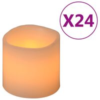 vidaXL LED-stearinlys 24 stk. varmt hvidt lys