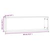 vidaXL væghylder 2 stk. 80x15x26,5 cm konstrueret træ brunt egetræ