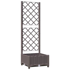 vidaXL plantekasse med espalier 40x40x121,5 cm PP brun
