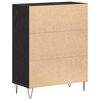 vidaXL Sideboard Sort eg 69,5 x 34 x 90 cm Konstrueret tr&aelig;