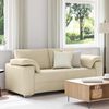 vidaXL Sofa 140cm Creme Stof