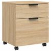 vidaXL arkivskab med hjul 45x38x54 cm konstrueret tr&aelig; sonoma-eg
