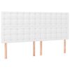 vidaXL sengegavl hvid 180x5x118/128 cm kunstl&aelig;der