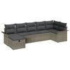 vidaXL Havesofa S&aelig;t 7 stk. Gr&aring; polyrattan