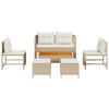 vidaXL Havesofa Sæt 6 pcs beige og cremefarvet polyrattan