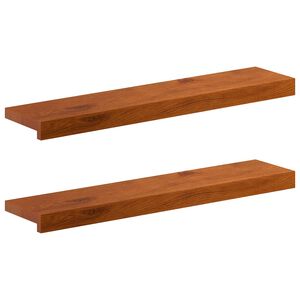 vidaXL Vindueskarme 2 stk. Brun 70 x 15 x 2 cm Massivt Eg Tr&aelig;