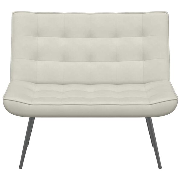 vidaXL b&aelig;nk 110x74x84 cm velour cremefarvet