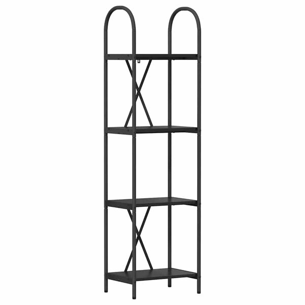 vidaXL Bogreol Sort eg 40 x 30 x 146 cm Konstrueret tr&aelig;