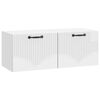 vidaXL V&aelig;gh&aelig;ngt TV-skab V&aelig;gmonteret Hvid h&oslash;jglans 78,5 x 31 x 30 cm