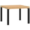 vidaXL havebord 55x55x39,5 cm pulverlakeret st&aring;l sort