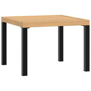 vidaXL havebord 55x55x39,5 cm pulverlakeret st&aring;l sort