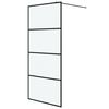 vidaXL brusev&aelig;g 90x195 cm matteret sikkerhedsglas sort