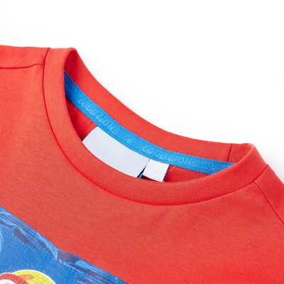 Kortærmet T-shirt til børn str. 92 rød