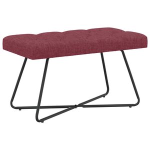vidaXL B&aelig;nk med knap tufting Vinr&oslash;d 80 x 40 x 46 cm Stof