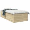 vidaXL Gulvsengramme Sonoma-eg 80 x 200 cm Konstrueret tr&aelig;