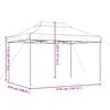 vidaXL Party Tent Brun 279 x 410 x 315 cm Oxford stof
