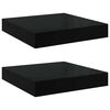 vidaXL v&aelig;ghylder 2 stk. 23x23,5x3,8 cm MDF sort h&oslash;jglans
