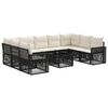 vidaXL Havesofa S&aelig;t 10 stk. Sort og Cremehvid polyrattan