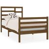 vidaXL sengeramme 90x190 cm Single massivt tr&aelig; gyldenbrun