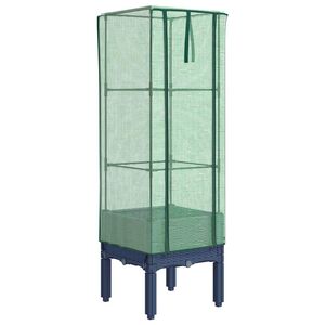 vidaXL h&oslash;jbed med drivhusovertr&aelig;k 40x40x140 cm rattan-look