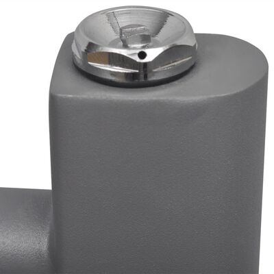 vidaXL håndklæderadiator 500x764 mm centralvarme lige grå