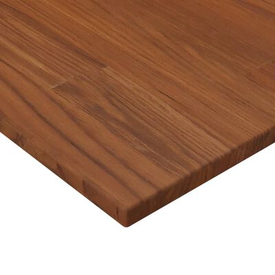 vidaXL bordplade til badeværelse 60x40x1,5 cm massivt træ mørkebrun