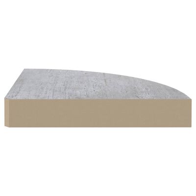 vidaXL hjørnehylder 2 stk. 25x25x3,8 cm MDF betongrå