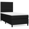 vidaXL kontinentalseng med madras 90x200 cm stof sort