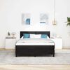 vidaXL Box spring seng med madras Sort 160 x 200 cm Fl&oslash;jl