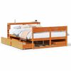 vidaXL sengeramme uden madras 140x190 cm massivt fyrretr&aelig; gyldenbrun