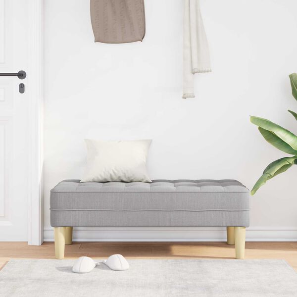 vidaXL b&aelig;nk med pude Skygr&aring; 113 x 57 x 39 cm Stof