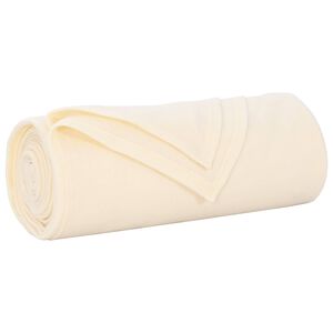 vidaXL Throw t&aelig;ppe Creme 210 x 140 cm Fleece