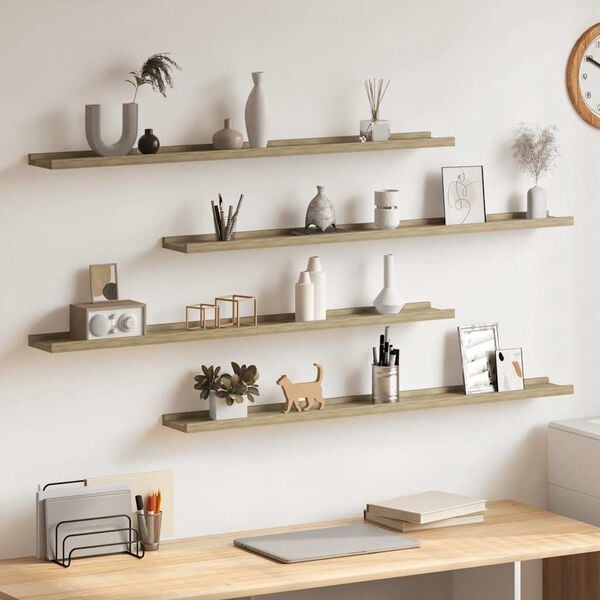 vidaXL v&aelig;ghylder 4 stk. 100x9x3 cm sonoma-eg