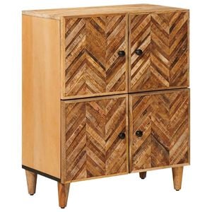 vidaXL Opbevaringsskabe Brun 60 x 33,5 x 75 cm Massivt mangotr&aelig;