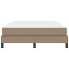 vidaXL Sengestel med madras Cappuccino 140 x 200 cm Stof