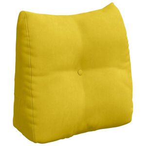vidaXL Rygpude Gul 45 x 24 x 50 cm Fl&oslash;jl