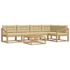 vidaXL Udend&oslash;rs sofagruppe 6 stk. Hvid og Beige Polyester