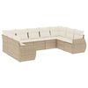 vidaXL sofas&aelig;t til haven 9 dele med hynder polyrattan beige