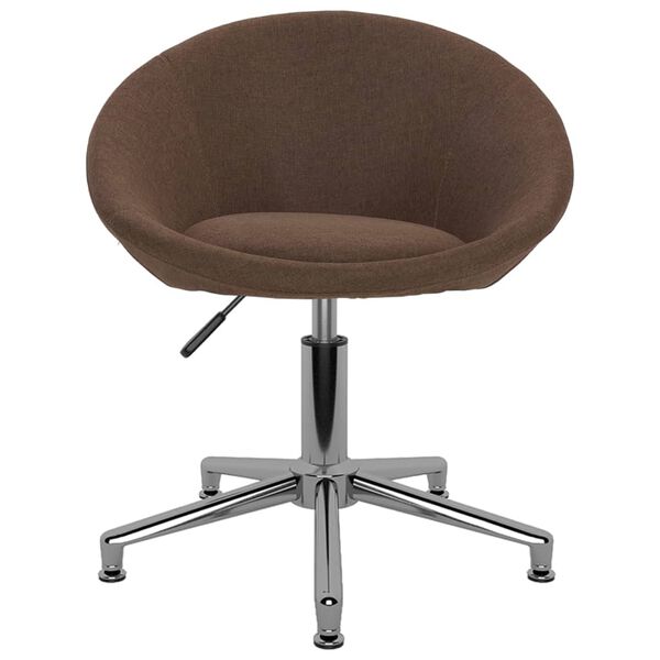 vidaXL drejelige spisebordsstole 4 stk. stof brun