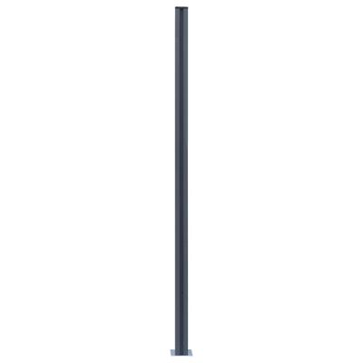 vidaXL hegnspæle 3 stk. 185 cm aluminium mørkegrå