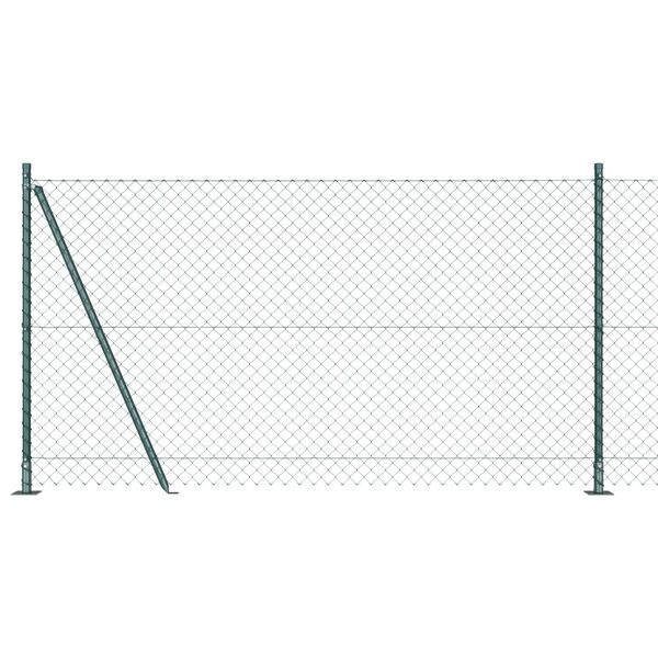 vidaXL Hegnsp&aelig;l Gr&oslash;n 10 x 1,2 m (40 x 40 mm net) St&aring;l og PVC