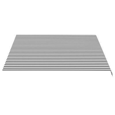 vidaXL udskiftningsdug til markise 4x3,5 m antracitgrå og hvid