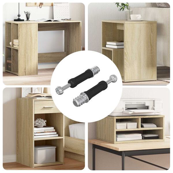 vidaXL Kam L&aring;s Skrue 2 pcs S&oslash;lv og Sort M6 x 40 mm Metal