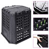 vidaXL kompostbeholder 68,9x68,9x83,9 cm 360 l sort