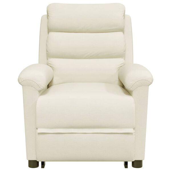 vidaXL løftestol med massagefunktion velour cremefarvet