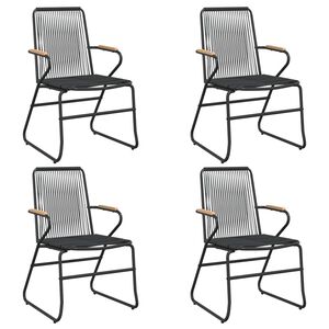 vidaXL havestole 4 stk. 58x59x85,5 cm PVC-rattan sort